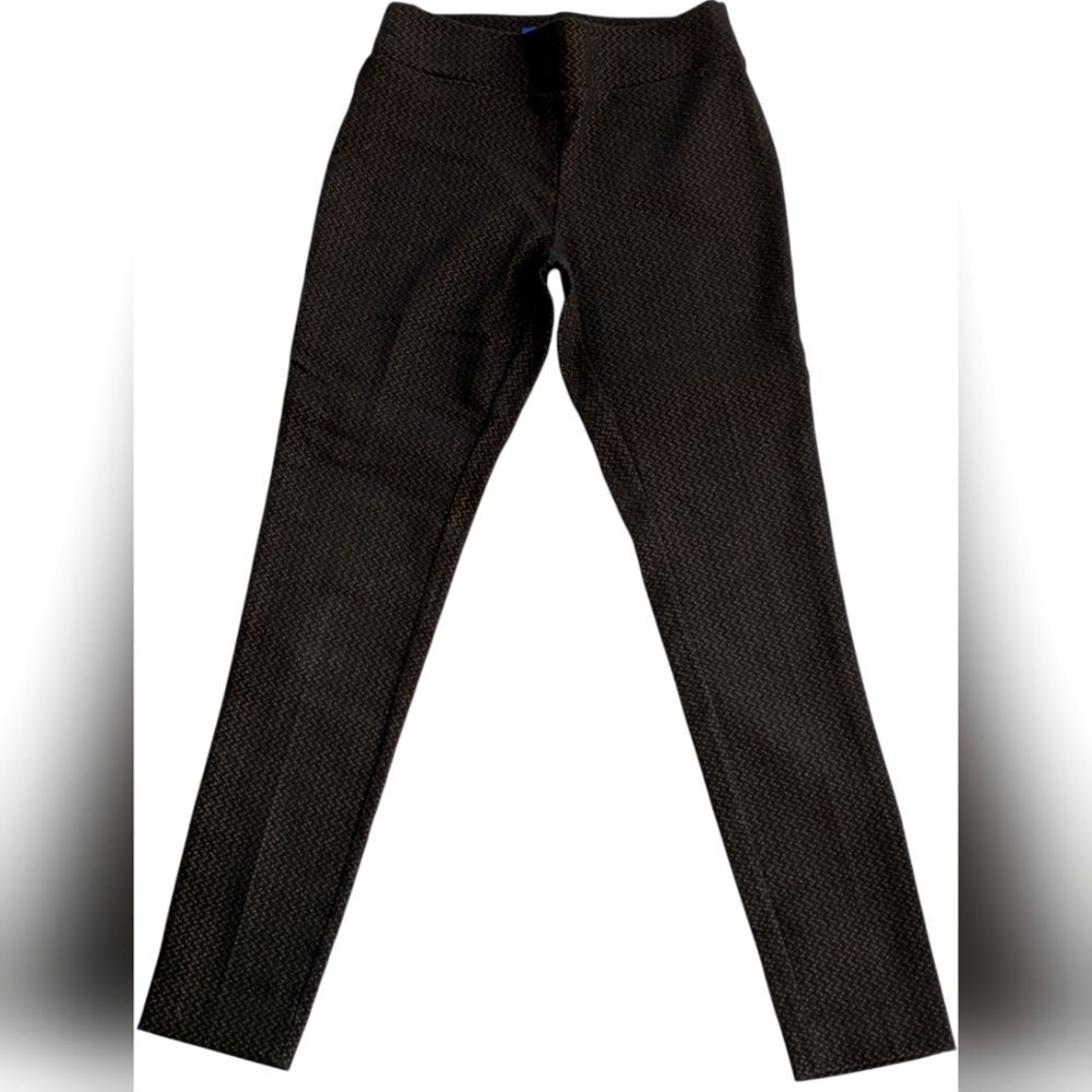 Apt. 9 BRYNN Shimmer Straight leg Pants - Size 6 Black/Copper